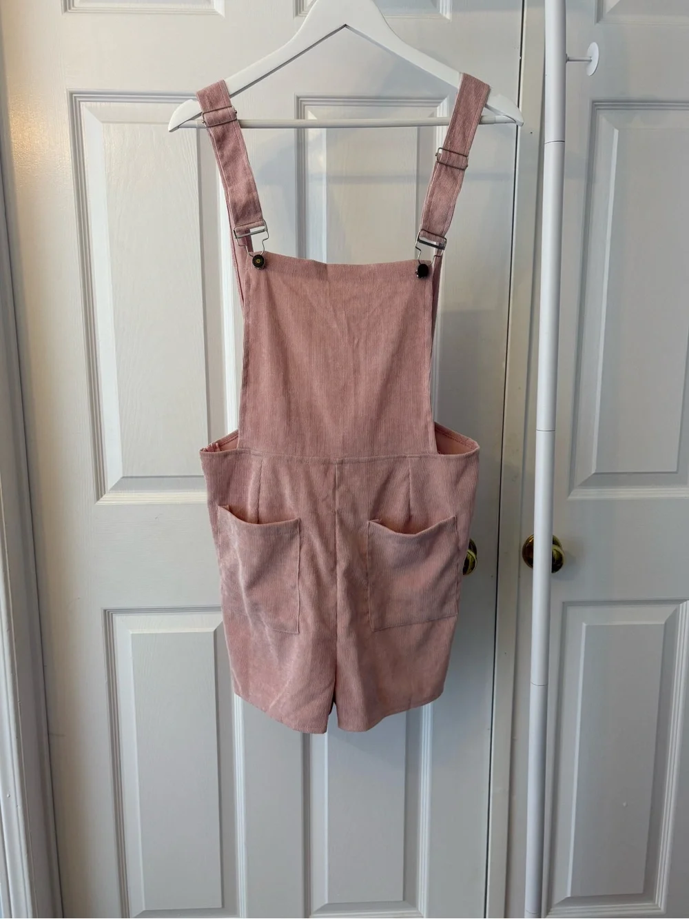 Pink Corduroy Short Overalls Size Large - Picture 2 of 8